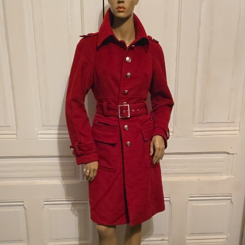 Laundry By Shelli Segal Wool Pea Coat with Belt